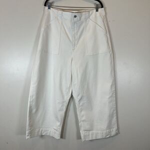 Joe's Jeans NWT The Cleo Milk White Wide Leg Cropped Womens 34